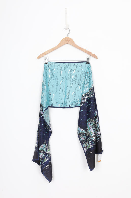 Talbots Womens Blue Scarf Size O/S