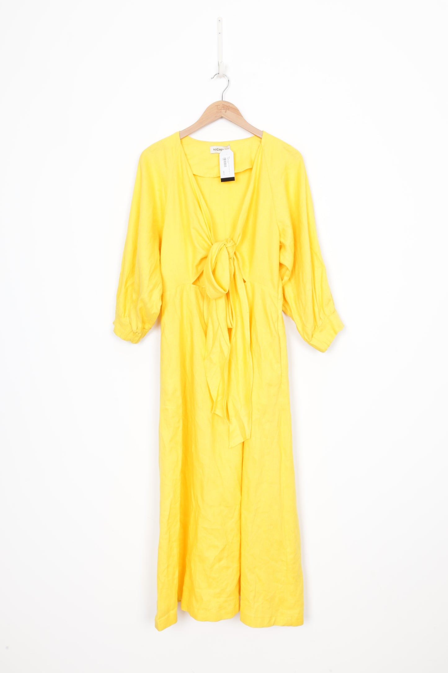 Nicholas Womens Yellow Dress Size 16