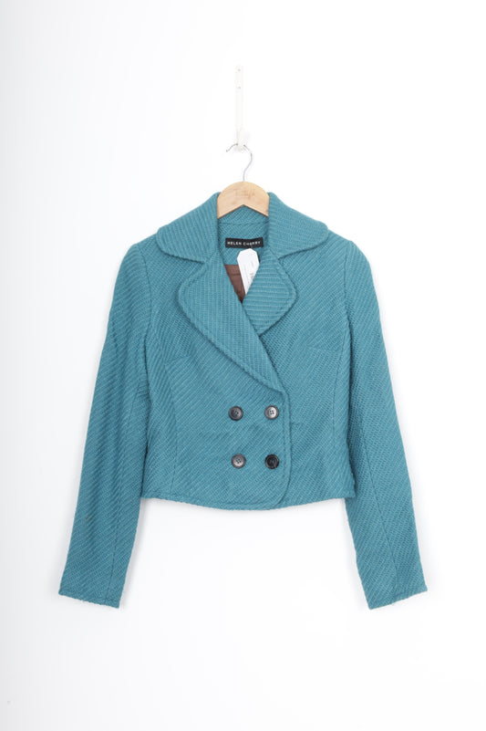 Helen Cherry Womens Blue Jacket Size S