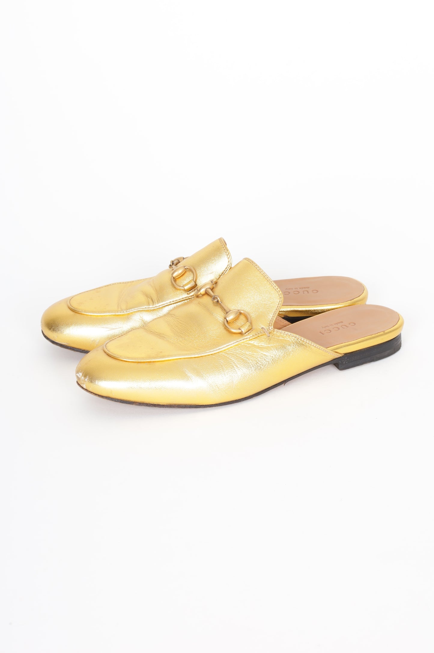 Gucci Womens Gold Shoes Size EU 36.5