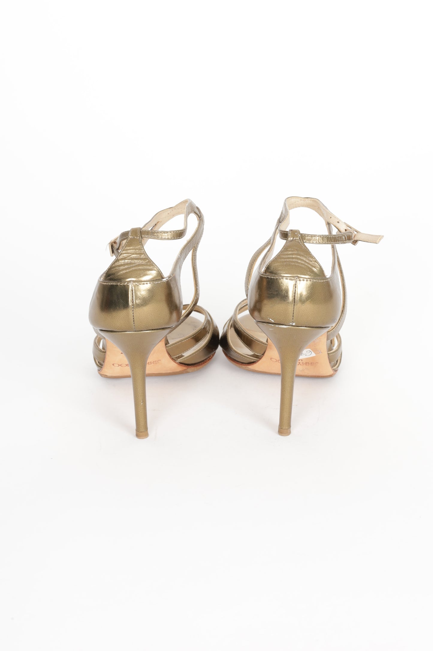 Jimmy Choo Womens Metallic Heels Size EU 38