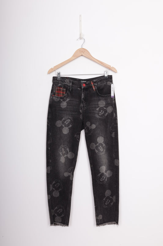 Desigual x Disney Womens Black Jeans Size W 26