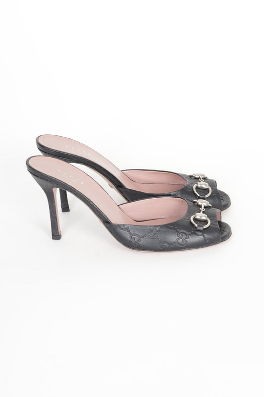 Gucci Womens Black Heels Size EU 38