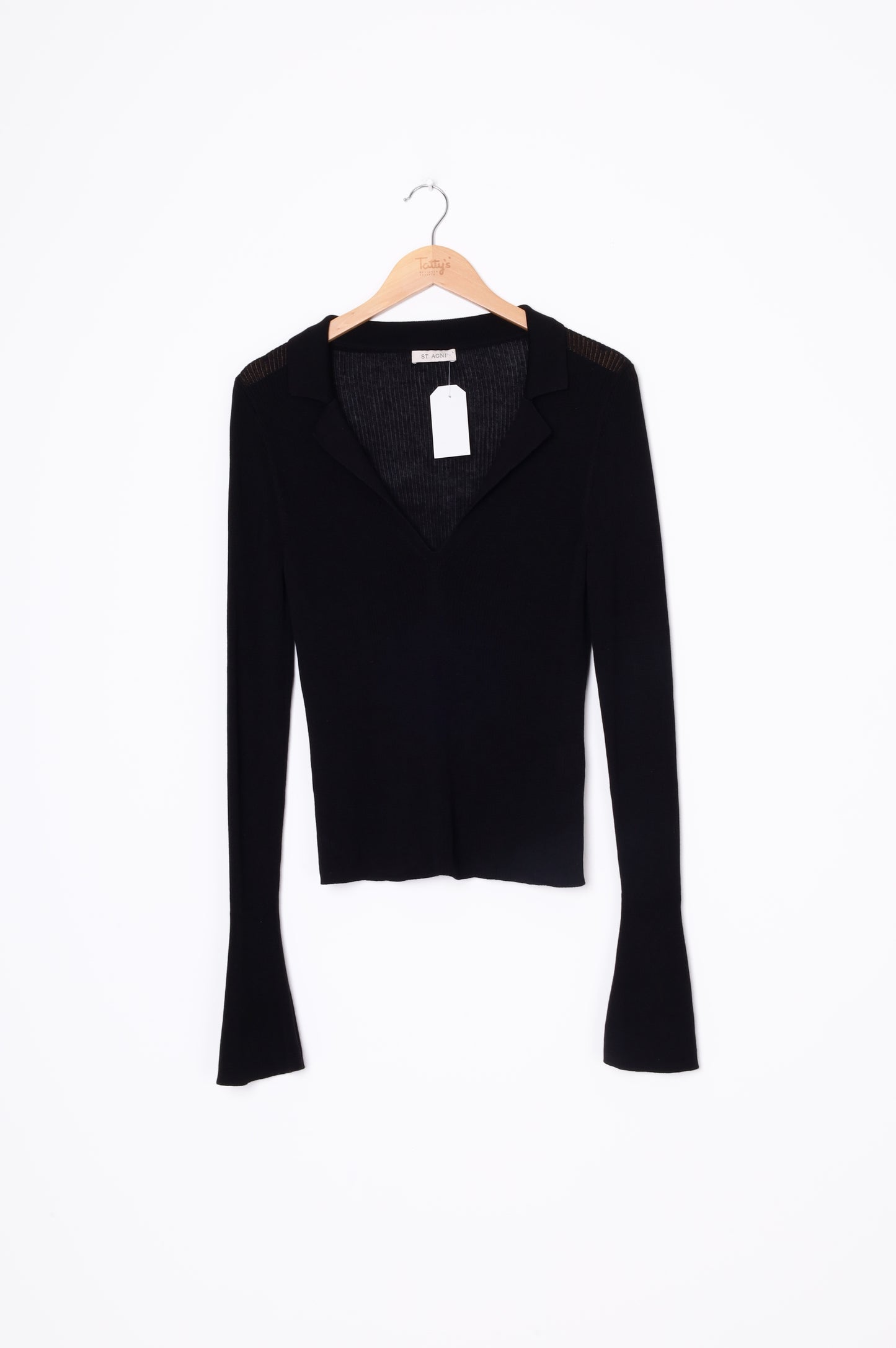 St Agni Womens Black Top Size L