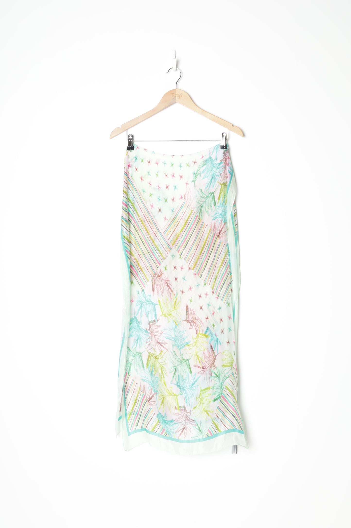 Blue Illusion Womens White Scarf Size O/S