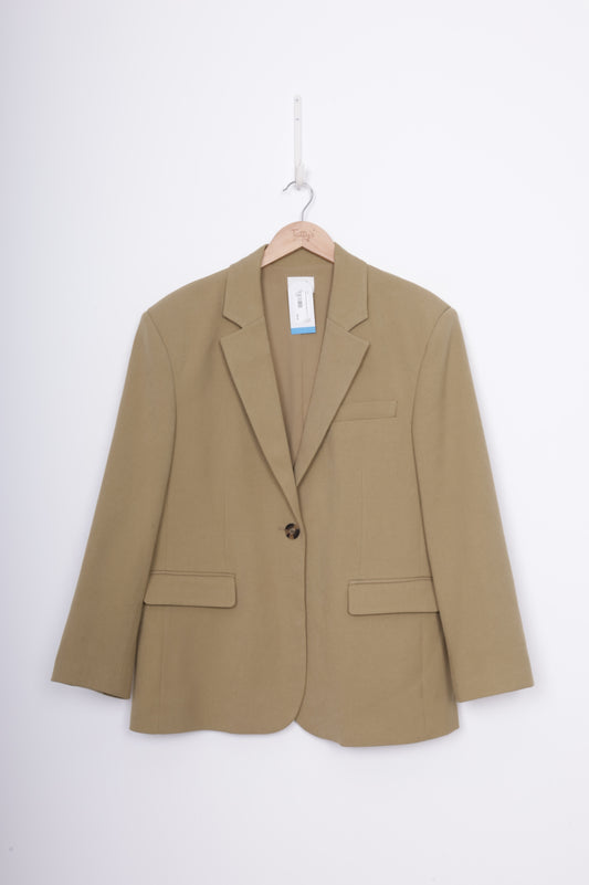 Seed Womens Khaki Blazer Size 10