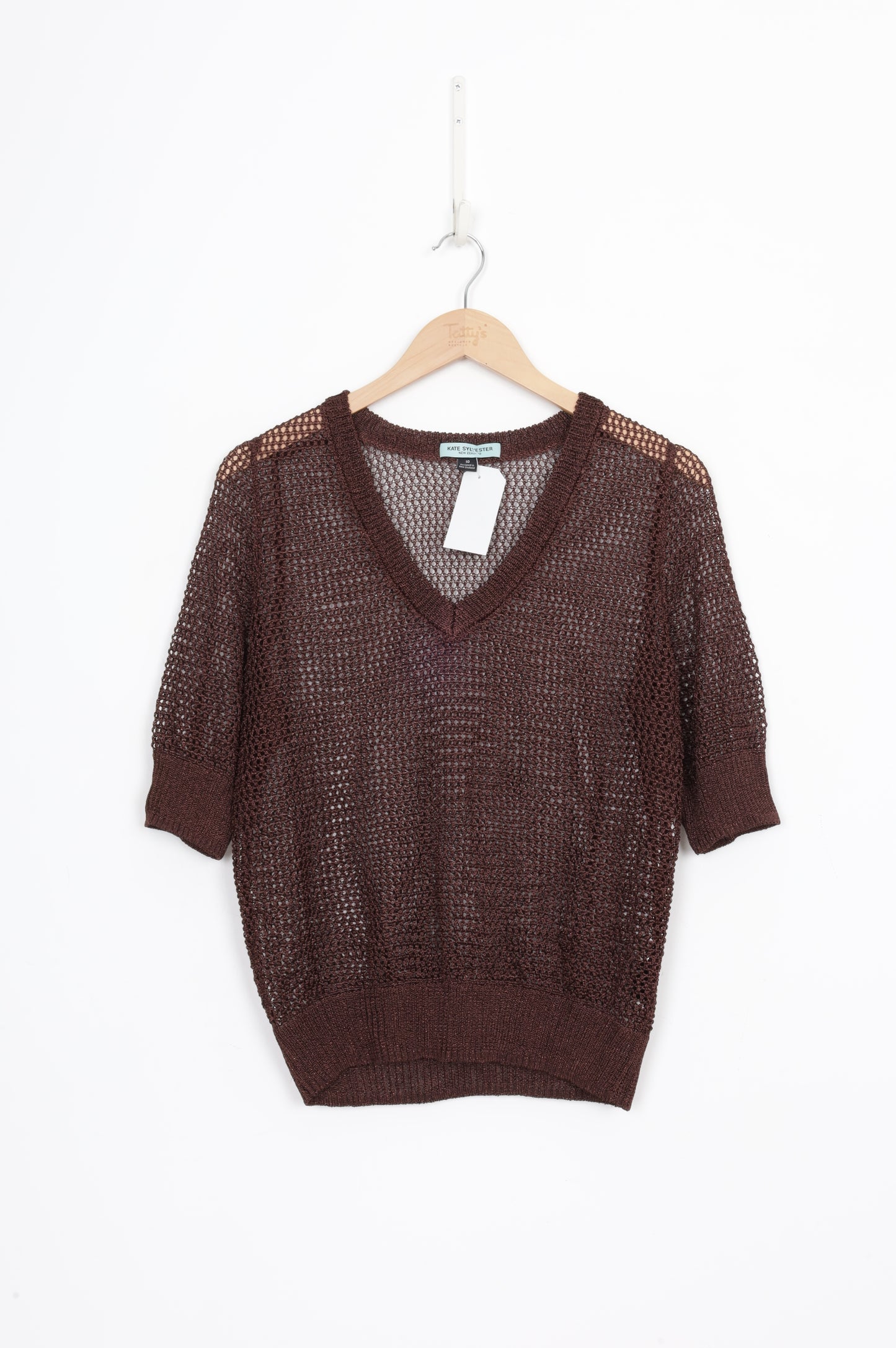 Kate Sylvester Womens Brown Top Size 10