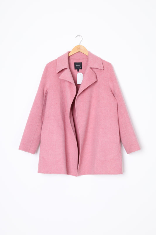 Theory Womens Pink Coat Size S