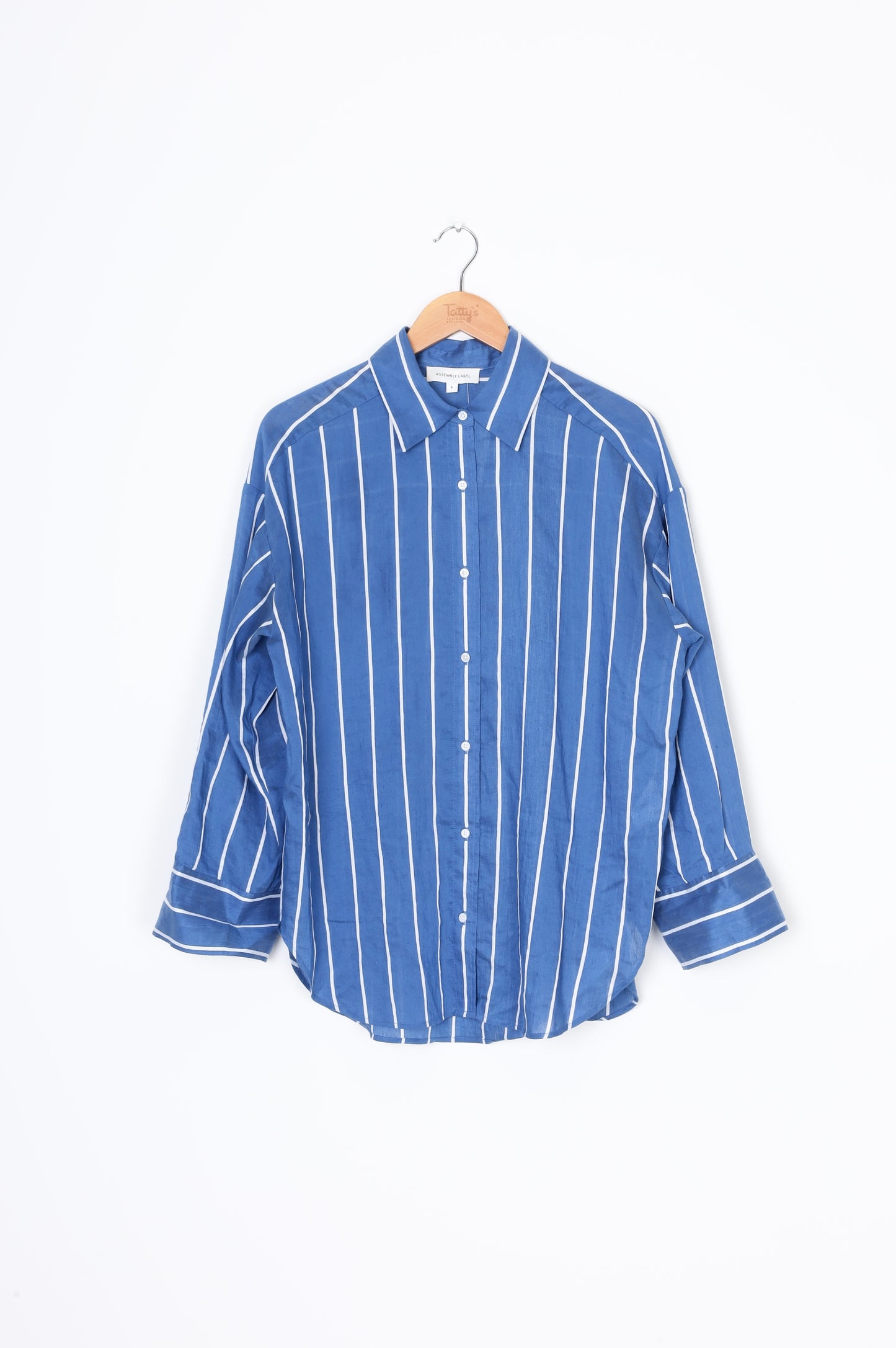 Assembly Label Womens Blue Shirt Size 8