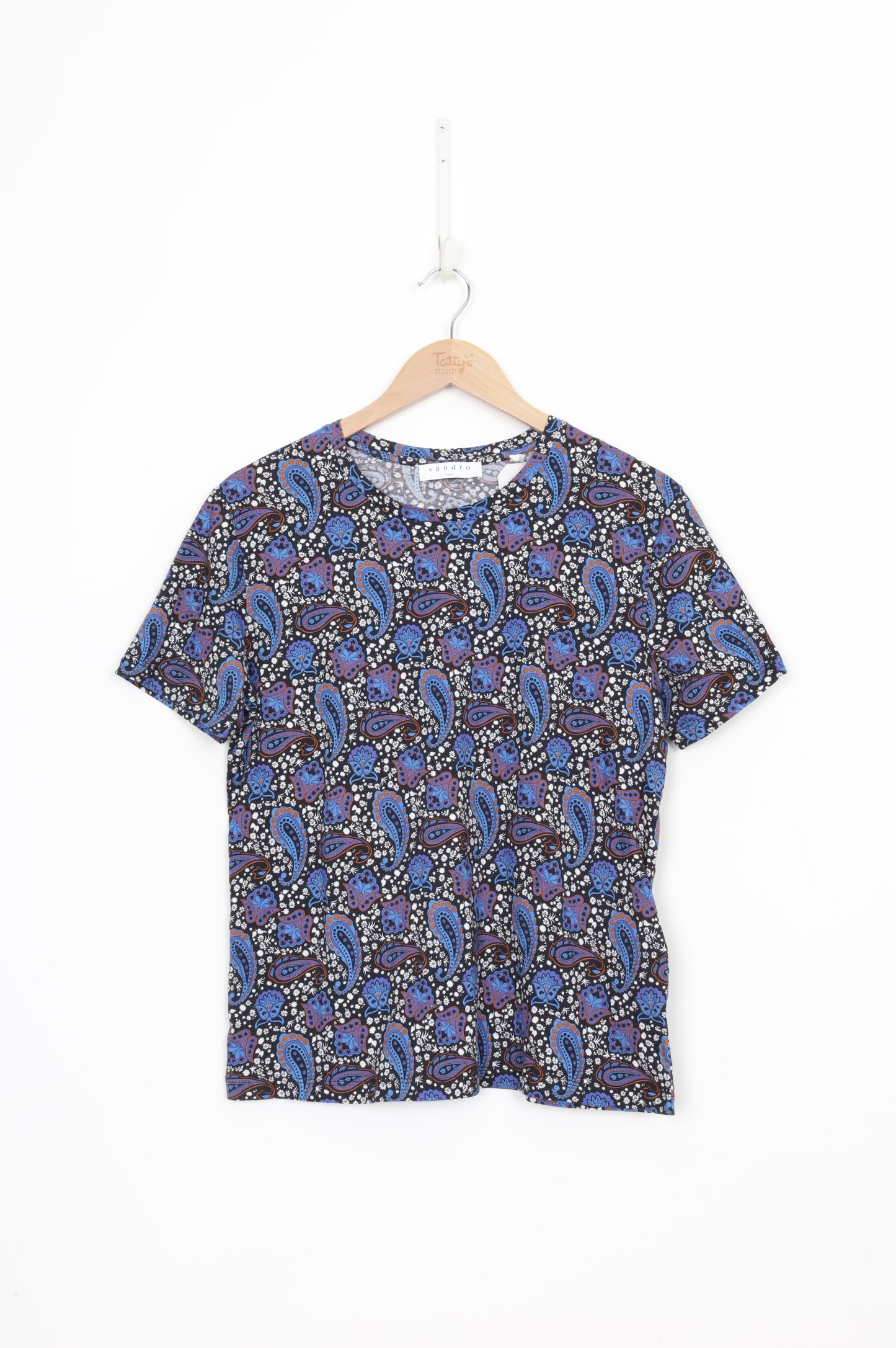 Sandro Womens Blue T-shirt Size 1