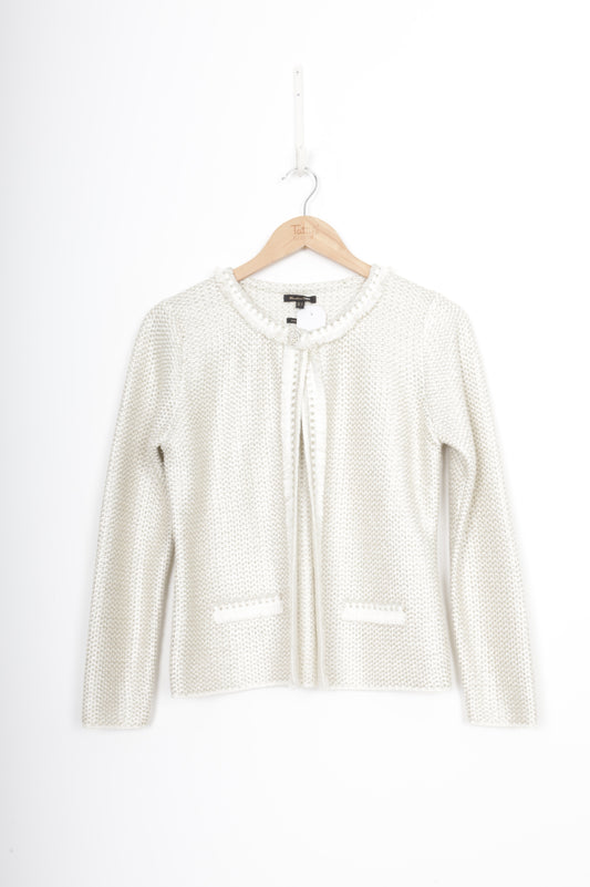 Massimo Dutti Womens Cream Cardigan Size M