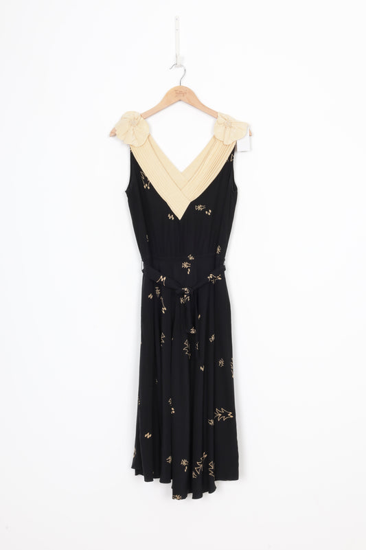 Zandra Rhodes London Womens Black Dress Size 10