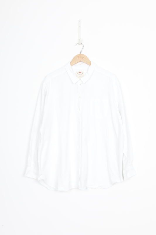 Sezane Womens White Shirt Size 44