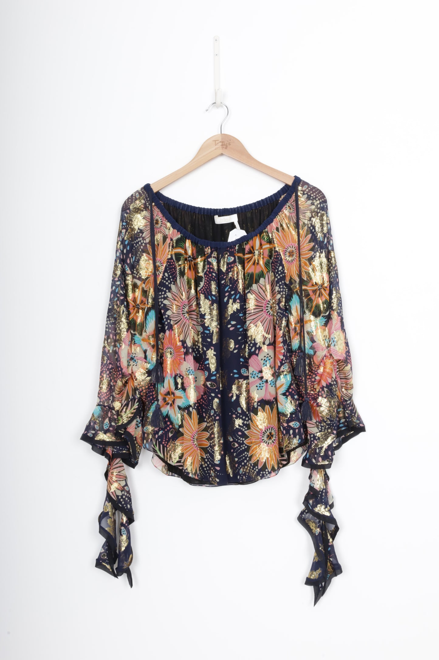 Chloe Womens Blue Top Size 38