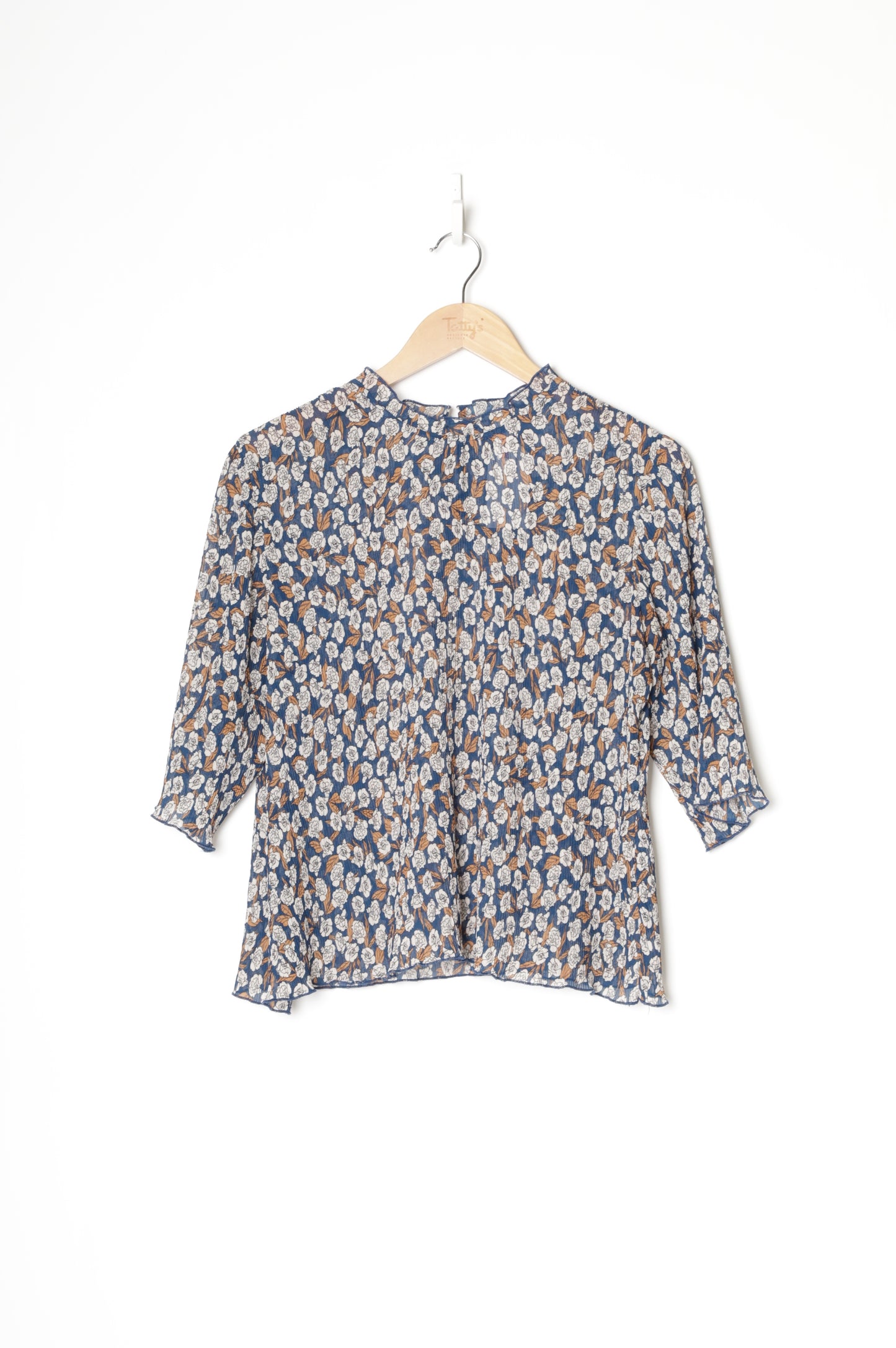 Slvester Womens Blue Blouse Size 8