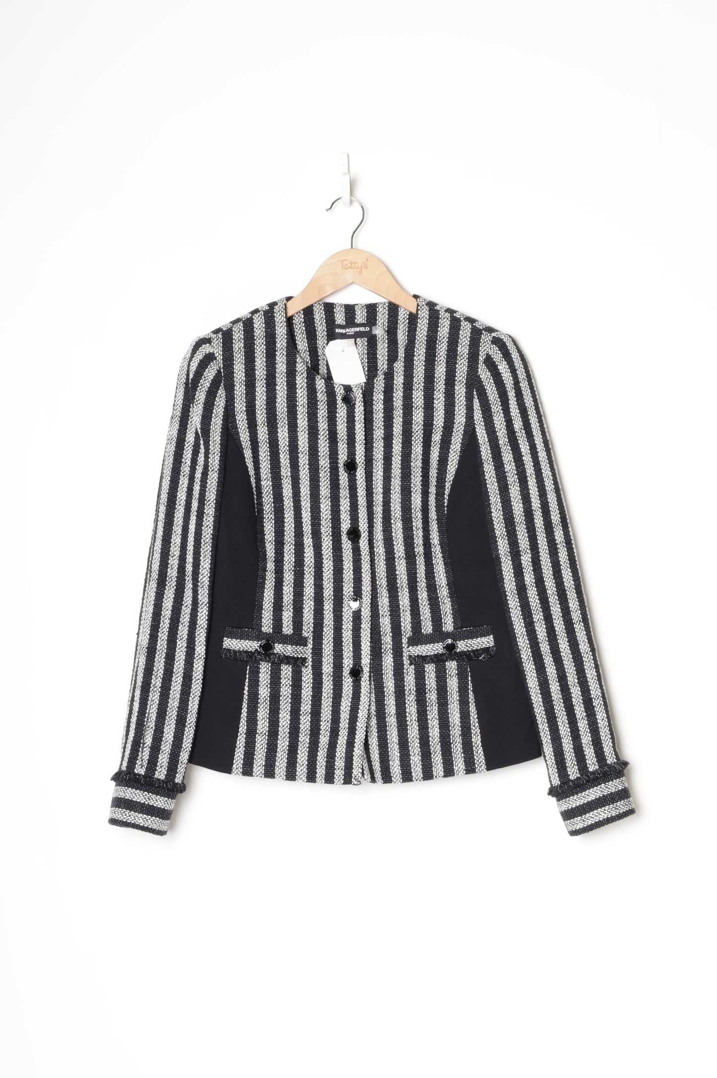 Karl Largerfeld Womens Black Jacket Size 8