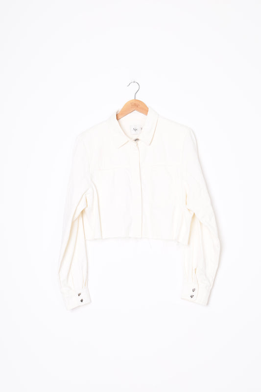 Aje Womens White Jacket Size 14
