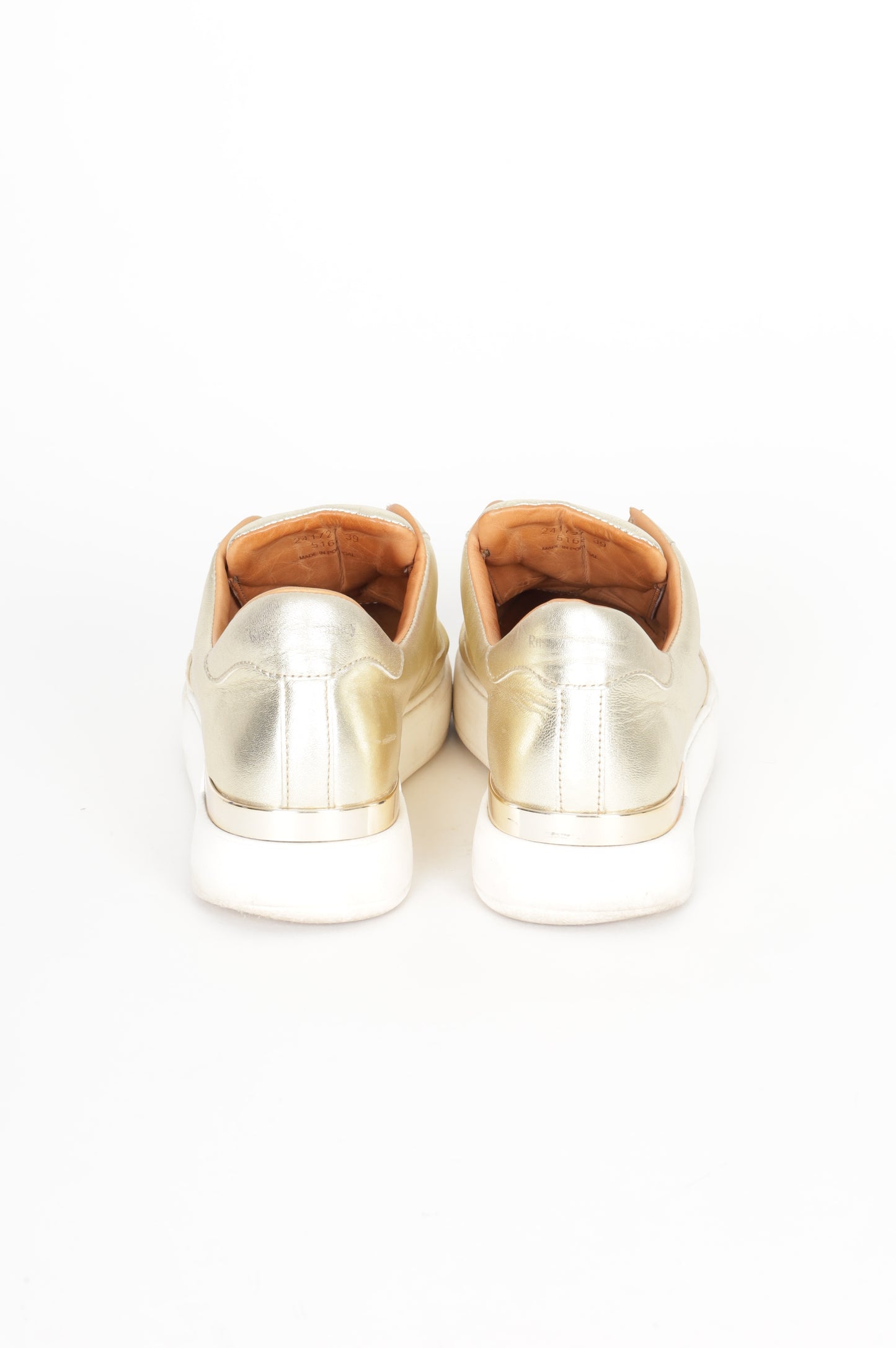 Russell&Bromley Womens Gold Sneakers Size EU 39