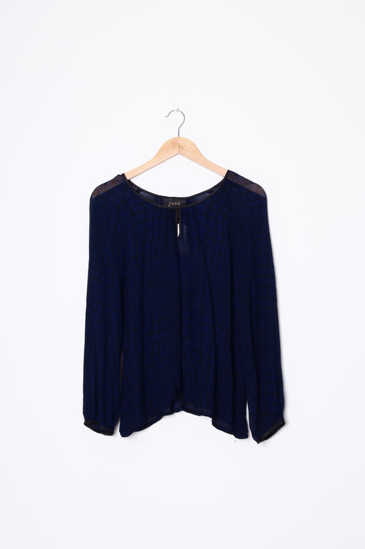 Juna (made in nz) Womens Blue Top Size 12