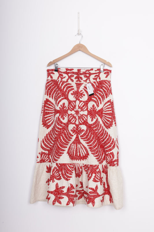 Sea New York Womens Red Skirt Size XL