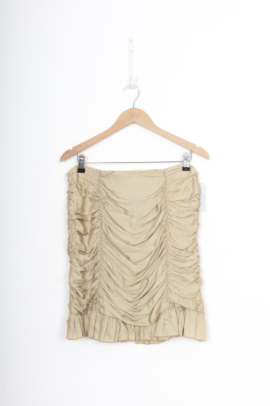 Rough Studios Womens Beige Skirt Size L