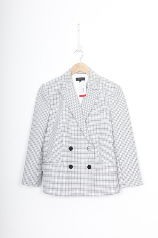 Theory Womens White Blazer Size 4