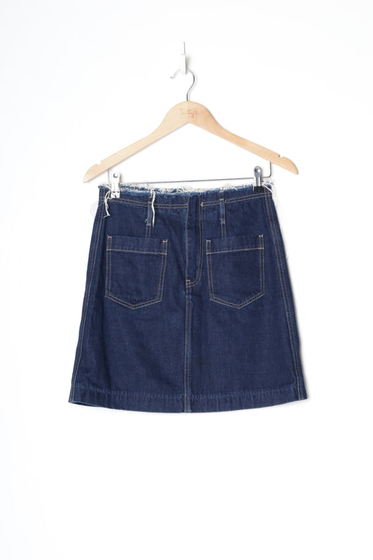 Mo & Co.  Womens Blue Mini Skirt Size S