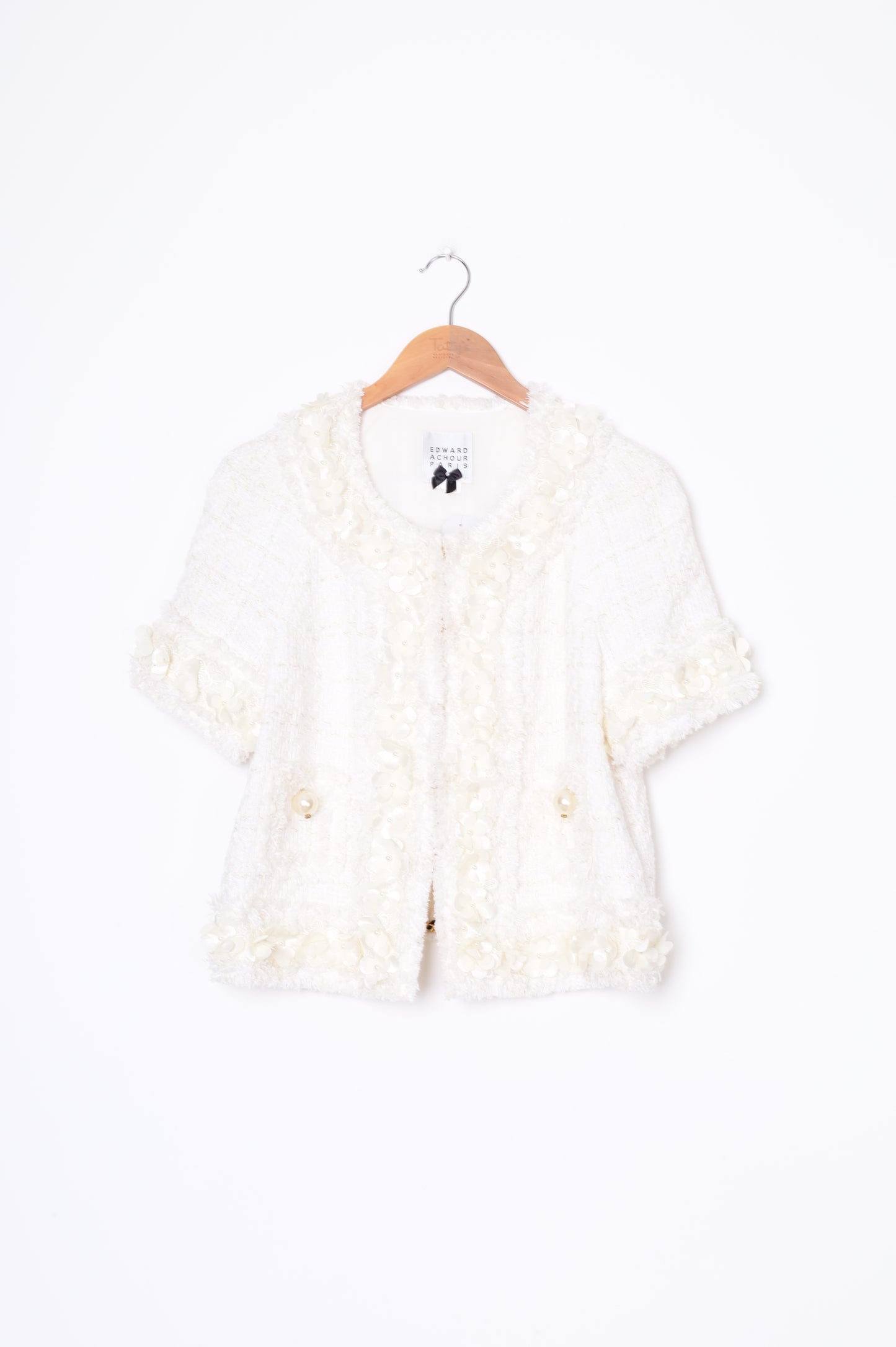 Edward Achour Paris Womens White Jacket Size 42