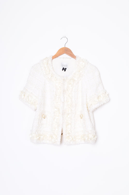 Edward Achour Paris Womens White Jacket Size 42