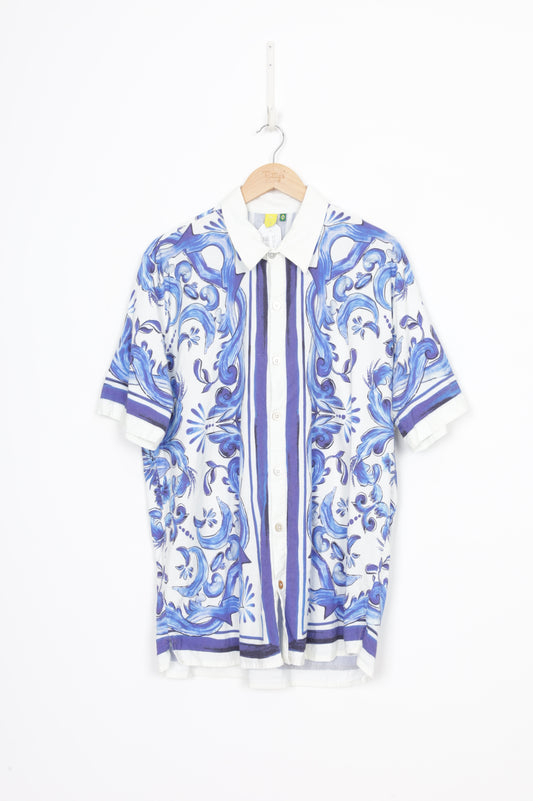 Farm Womens Blue Shirt Size L