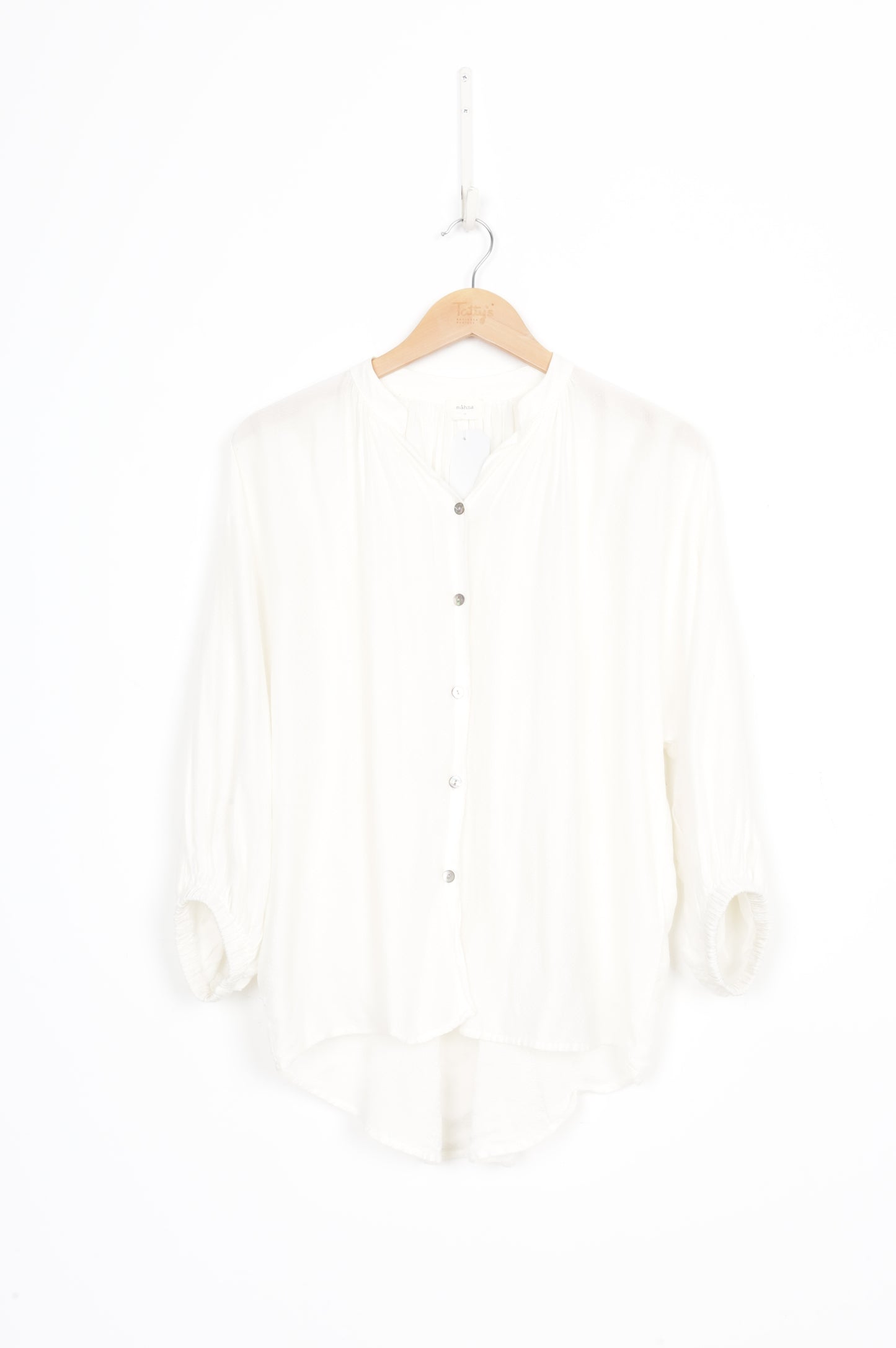Mahsa Womens White Shirt Size XS