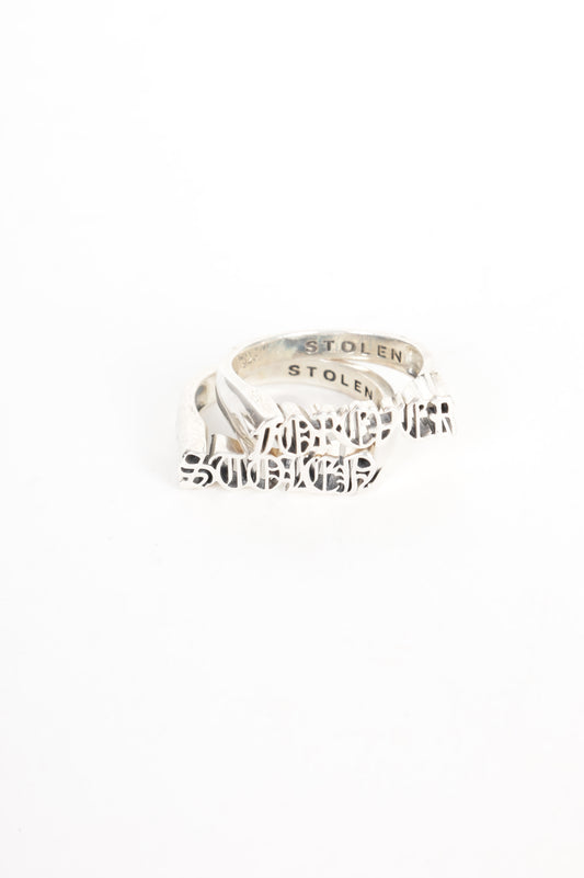 Stolen Girlfriends Club Womens Silver Ring Size US 9.5