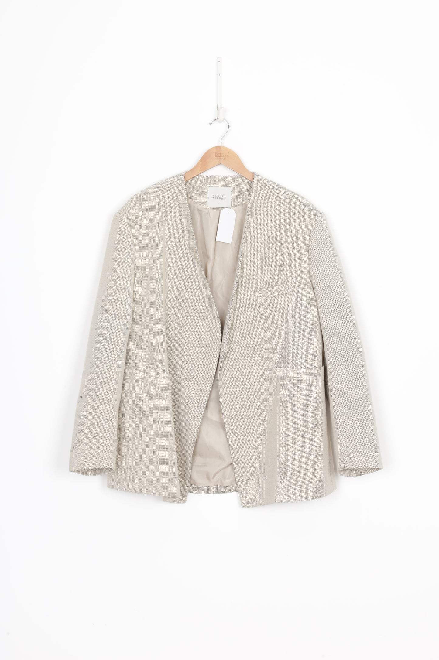 Harris Tapper Womens Beige Blazer Size 10