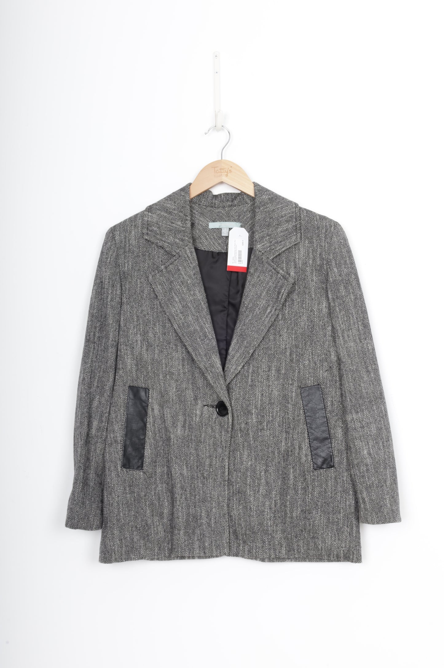 juliette hogan Womens Grey Blazer Size 8