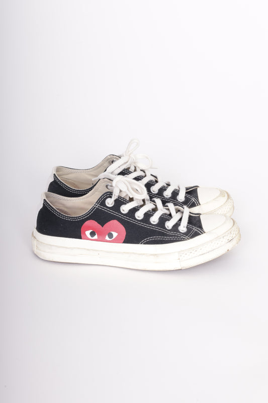 Converse Comme Des Garcons Womens Black Shoes Size EU 39