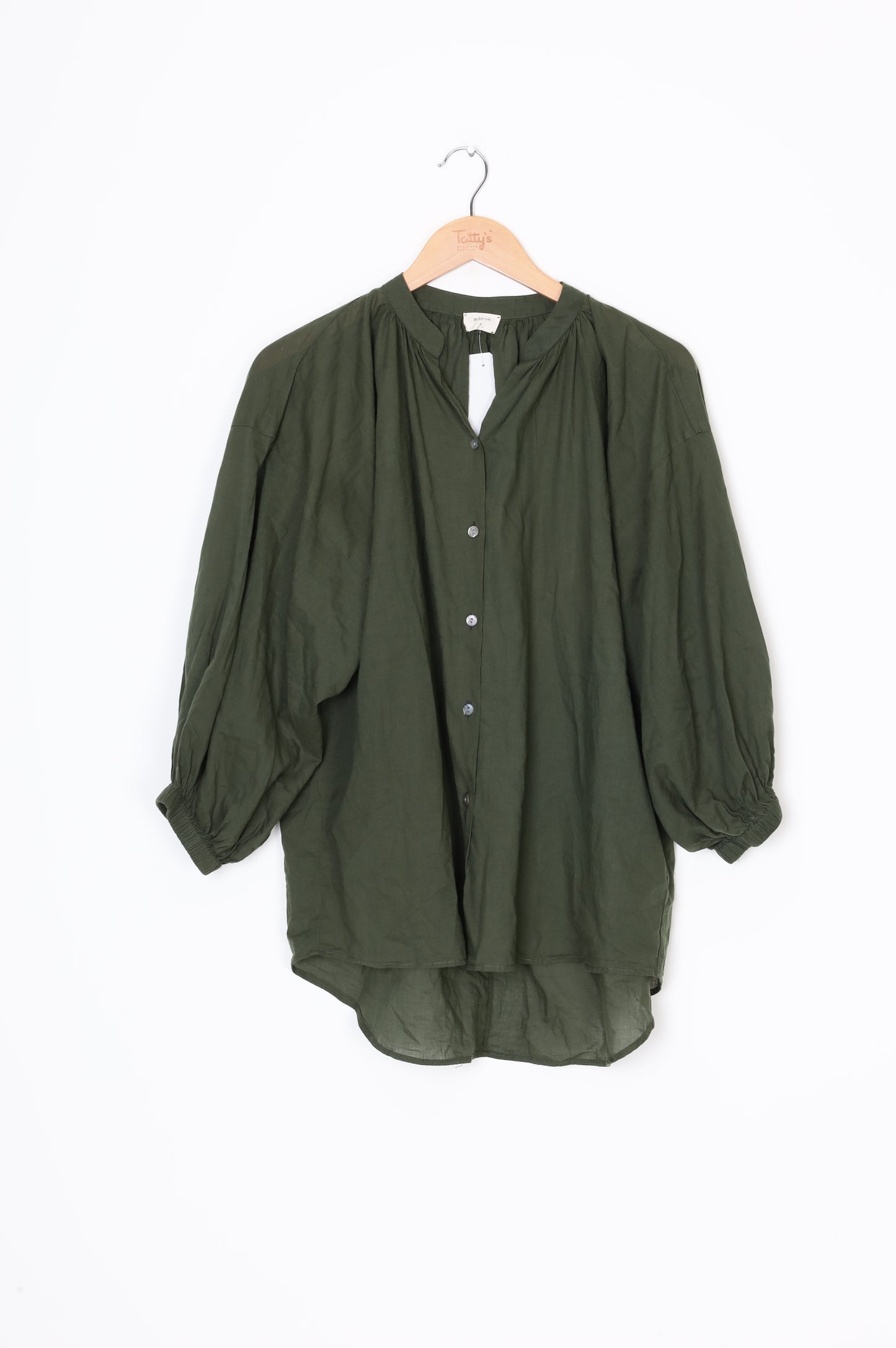 Mahsa Womens Green Blouse Size S