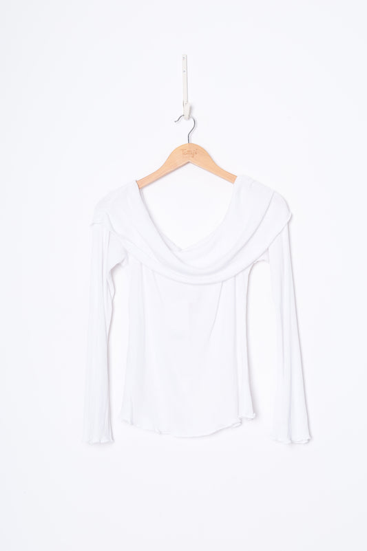 Bayse Sheer Womens White Top Size XL
