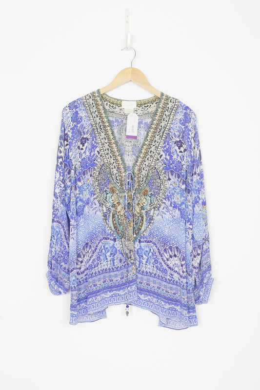 Camila Womens Blue Top Size XL