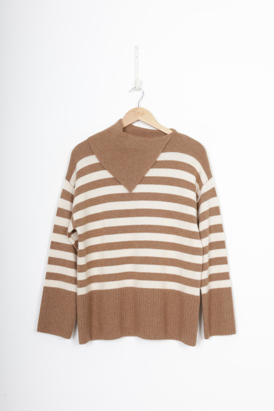 Caitlin Crisp Womens Brown Jumper Size S