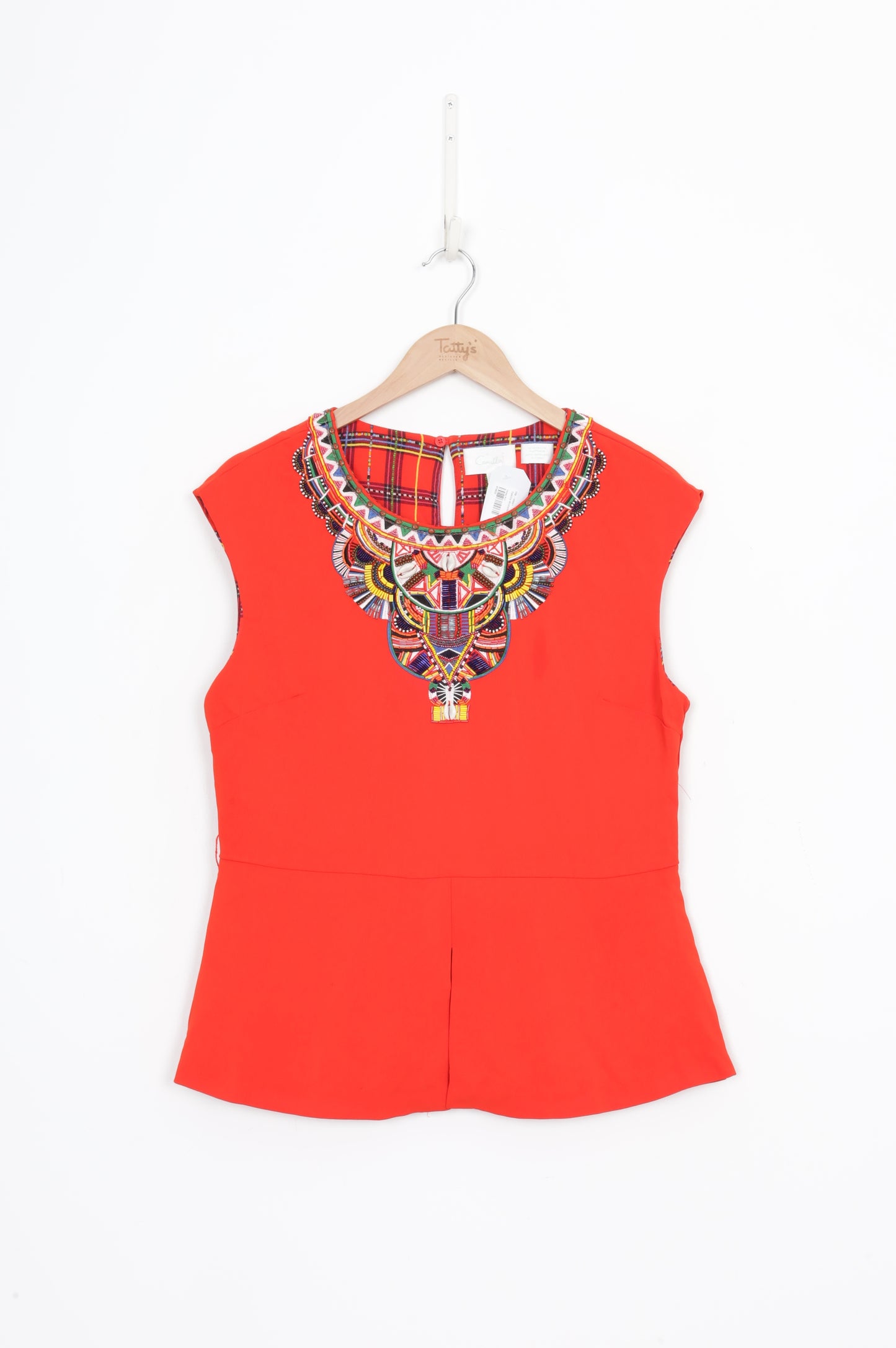 Camilla Womens Red Top Size 12