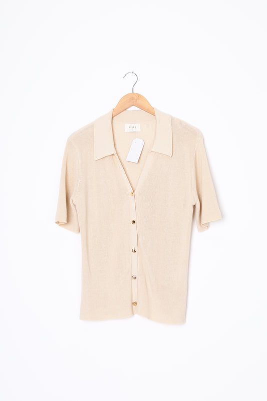Dissh Womens Beige Shirt Size S