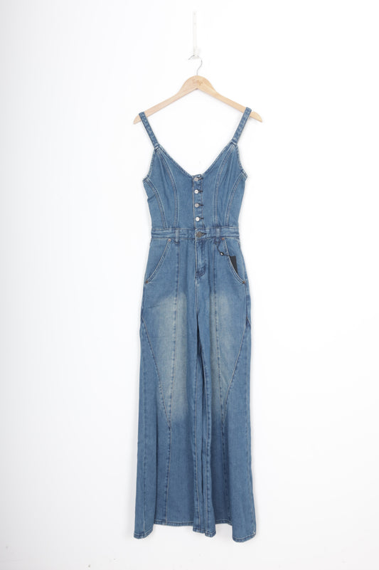 One Teaspoon Womens Blue Jumpsuit Size XS