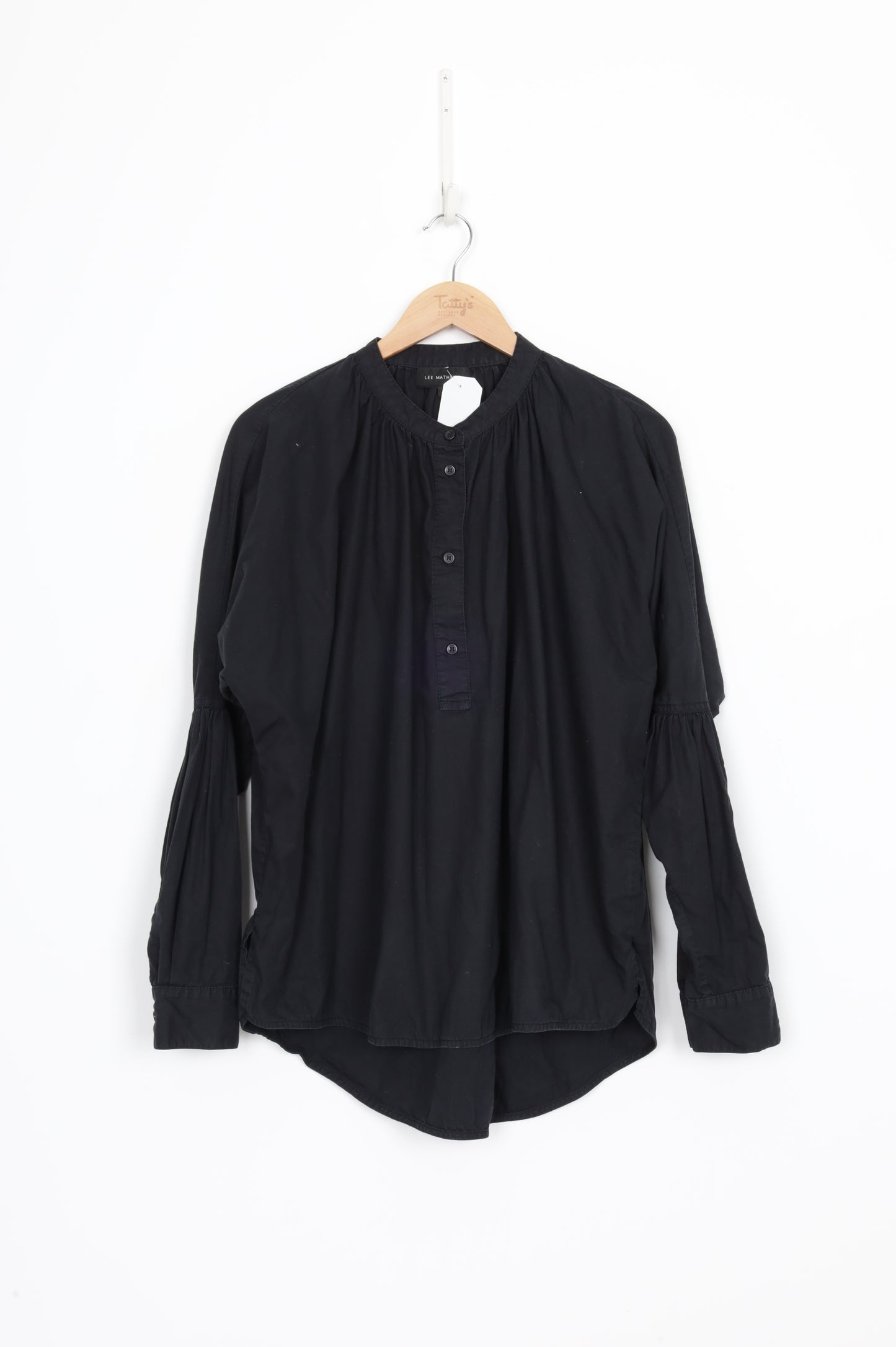 Lee Mathews Womens Black Blouse Size 4