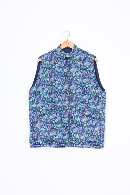 Crockett Collection Womens Blue Vest Size S