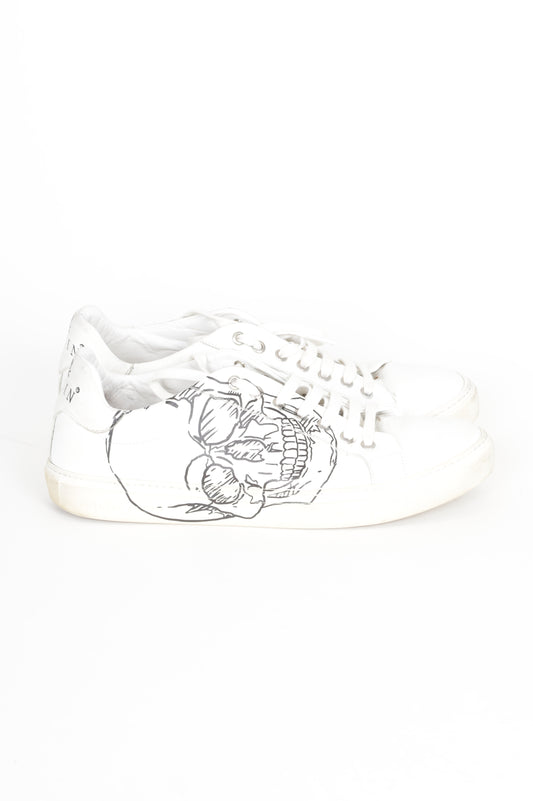 Philipp Plein Mens White Shoes Size EU 42