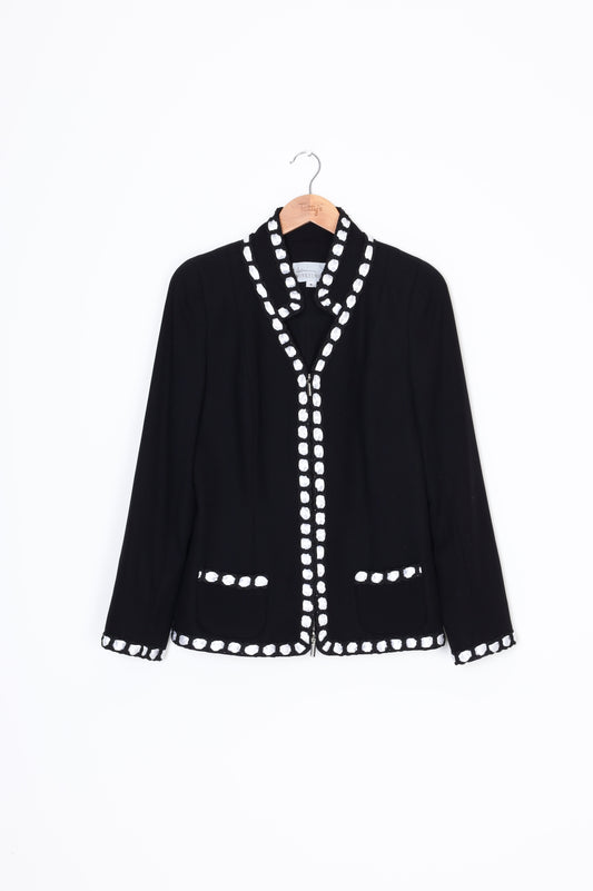Adrienne Winkelmann Womens Black Jacket Size 8