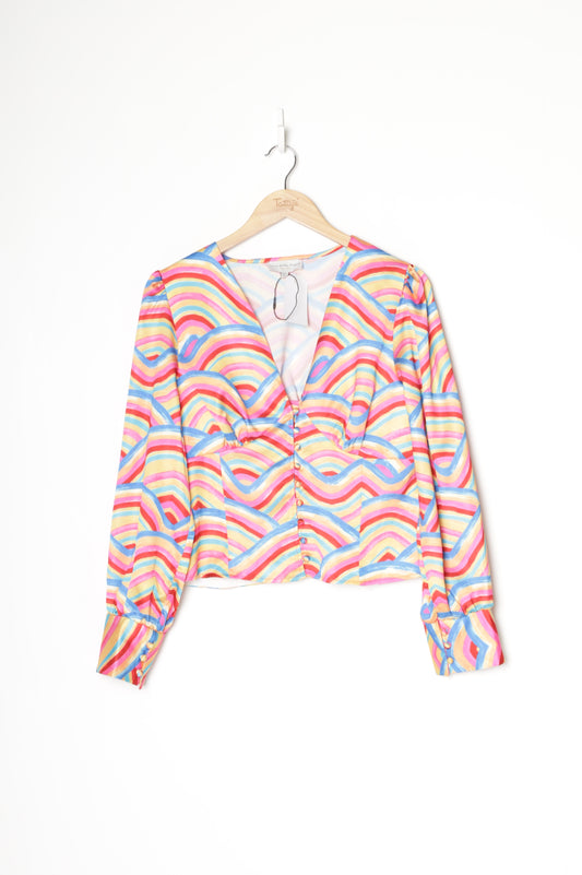 Never Fully Dressed Womens Pink Top Size 14