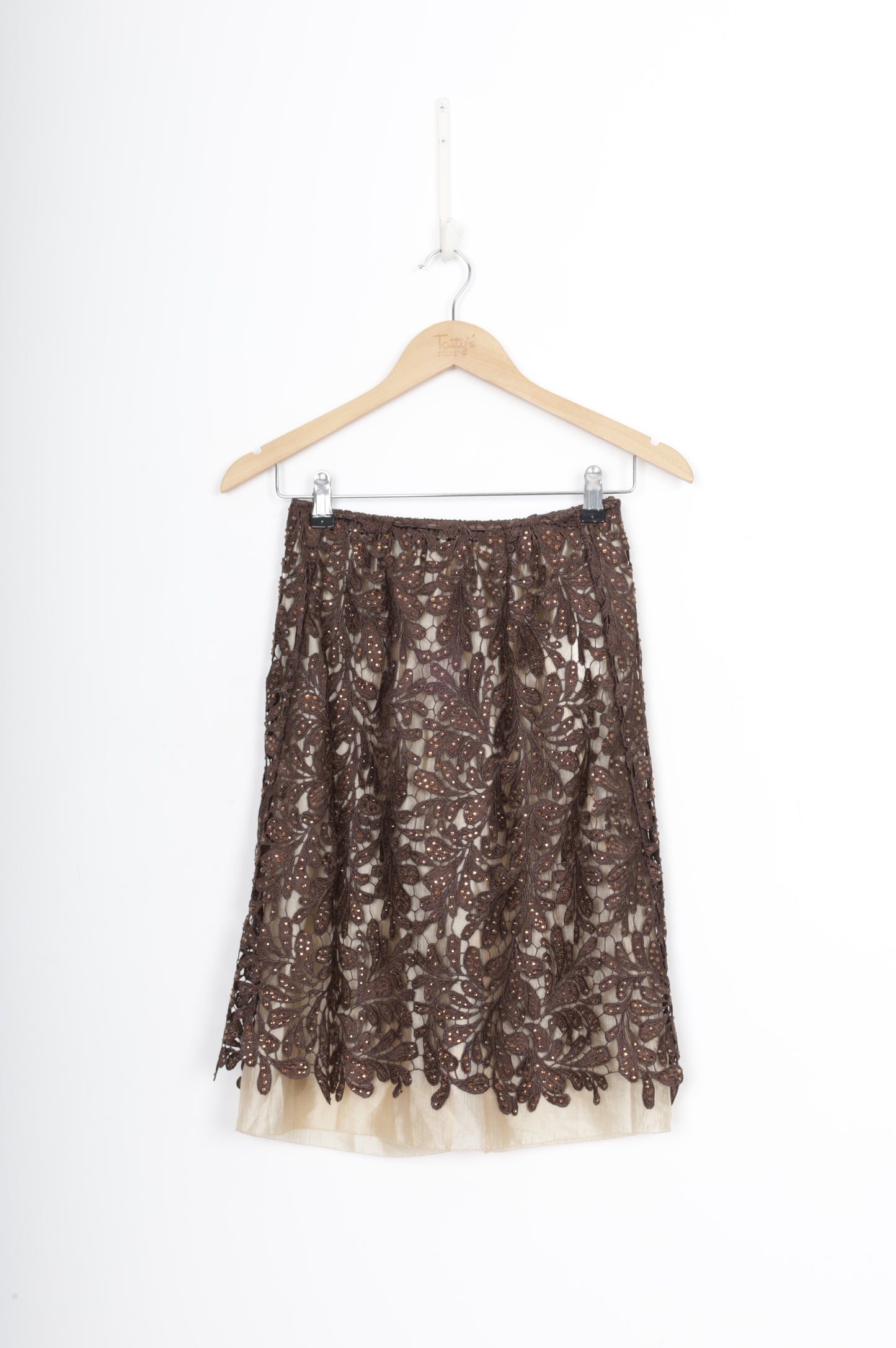 Jacques Wei Womens Brown Mini Skirt Size XS