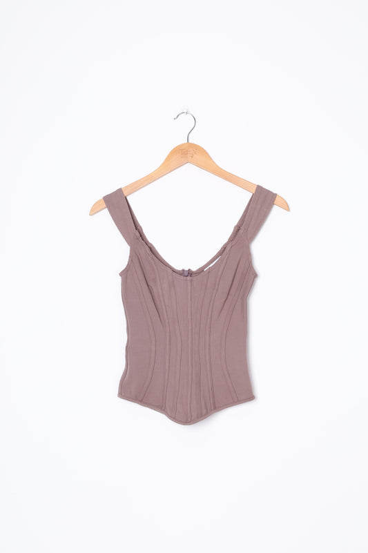 Paris Georgia Womens Brown Top Size XS