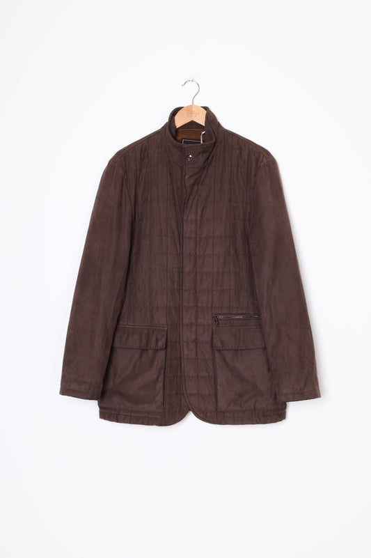 Canali Mens Brown Jacket Size EU 48